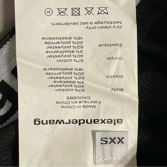 ALEXANDER WANG Stretch Corduroy Cropped Long Sleeve Hoodie in Black - Picture 7 of 7